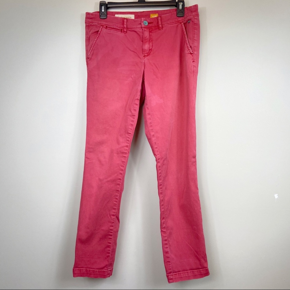 Pilcro Hyphen relaxed chinos salmon anthropologie
